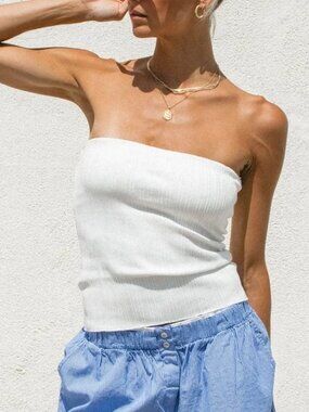 Solai The Label BLACK Knit Tube Top
